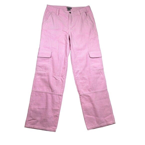 Hot Topic Sweet Society Pink Corduroy Cargo Pants SIZE‎ 9 - Picture 1 of 7